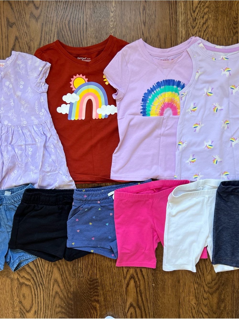 4T Summer Bundle - 6 shorts, 1 t-shirt, 1 tank, 1 dress, 1 long sleeve